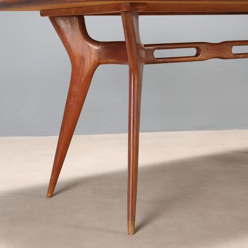 Vintage Dining Table in Beech and Glass, Italy, 1950s-1960s For Sale - Image 5 of 8