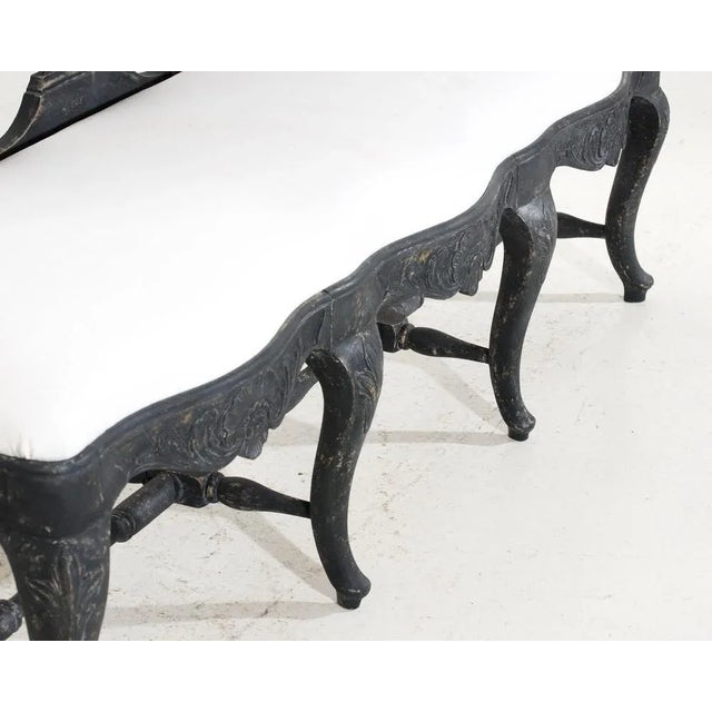 Rococo Style 3-Seat Sofa-Bench, Sweden For Sale - Image 9 of 12