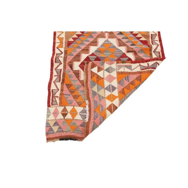 Mid 20th Century Mid 20th Century Colorful Vintage Kilim Runner For Sale - Image 5 of 7