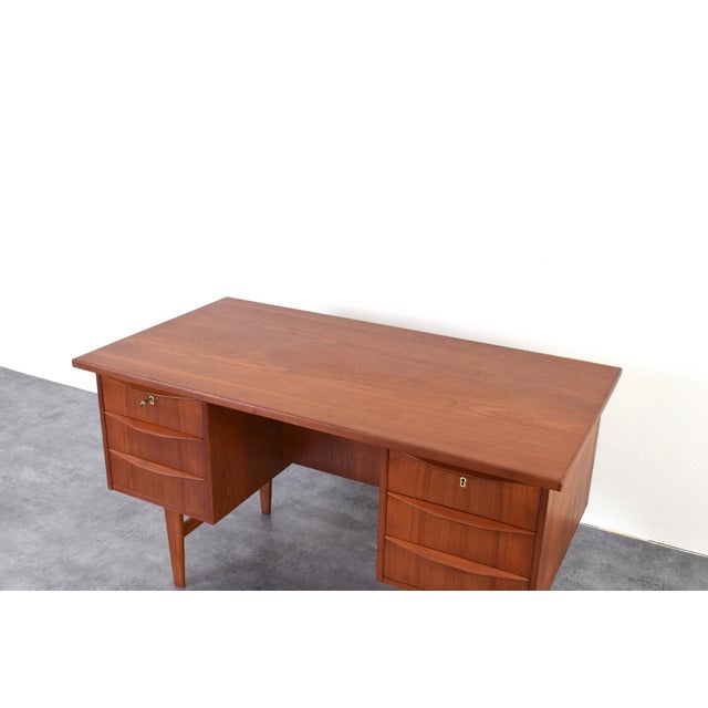 Mid-Century Danish Teak Executive Desk, 1960s For Sale - Image 15 of 18