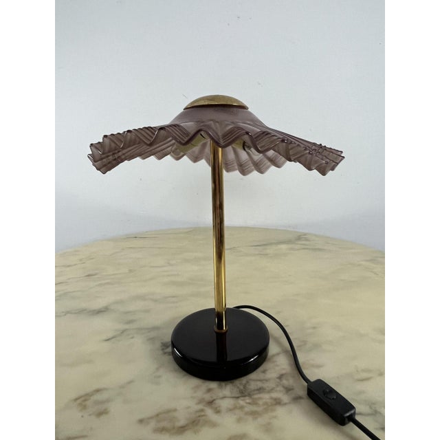 Black Mid-Century Murano Glass Table Lamp, 1960s For Sale - Image 8 of 15