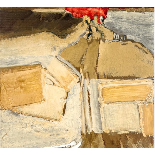 1960s "February 21st - Red" Abstract Expressionist Landscape by William Morehouse For Sale - Image 5 of 10