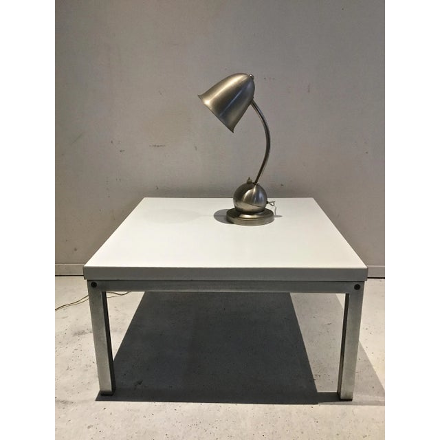 Metal Art Nouveau Desk Lamp by Gispen for Daalderop, 1940s For Sale - Image 7 of 11