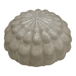 Large Frosted Flower Glass Sconce Wall Lamp Shade Globe MCM Art Deco Style