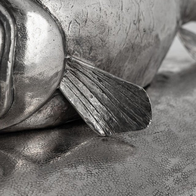 Vintage Italian Silver Plated Serving Platter by Franco Lapini, 1970 For Sale - Image 14 of 16