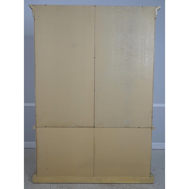 Crackle Painted Finish Double Arched Top Open Bookcase For Sale - Image 16 of 16