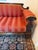 Antique Late Regency William IV Mahogany Settee in Clarence House Wool Stripe For Sale In New York - Image 6 of 13