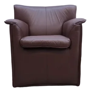 Italian Brown Armchair in Leather by Tobia Scarpa for B&B Italia