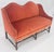 Spanish William & Mary Style Brick Red Camel Back Upholstery Walnut Base Sofa Loveseat For Sale - Image 3 of 15