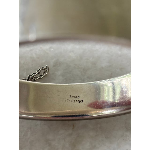 Art Deco Antique Sterling Silver Etched Design Art Deco For Sale - Image 3 of 5