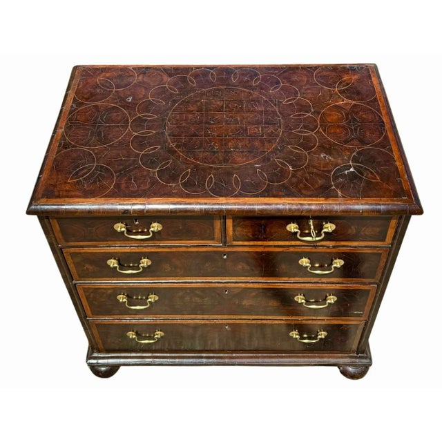 William and Mary Oyster Veneer Chest of Drawers For Sale - Image 12 of 12