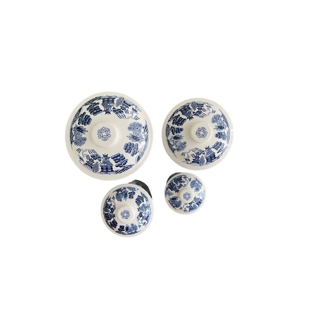 Blue 1920s Blue Willow Canisters - Set of 4 For Sale - Image 8 of 10