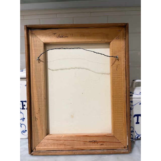 1980s Original Framed Painting - Weathered Barn in Rural Landscape - 11” X 14” Stretched Canvas For Sale In New Orleans - Image 6 of 8