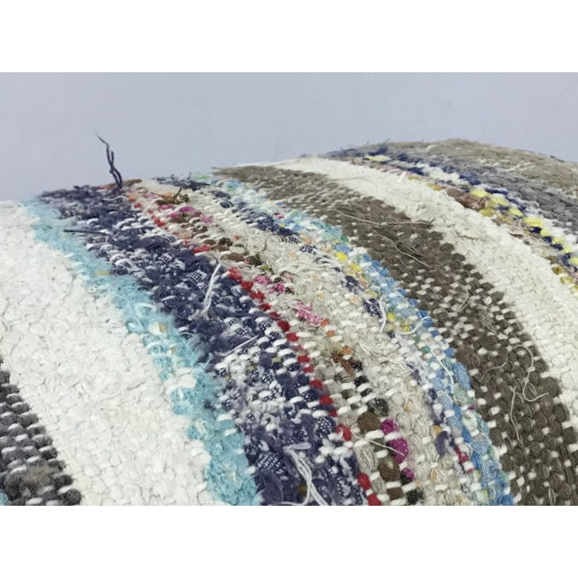 1960s Vintage Handmade Lumbar Naturel Pillow For Sale - Image 5 of 6