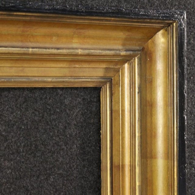 Gold Vintage Dutch Lacquered and Gilded Frame, 1950 For Sale - Image 8 of 13