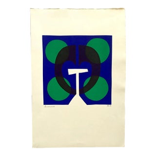 1967 Ronald King Signed Screenprint Chauser For Sale