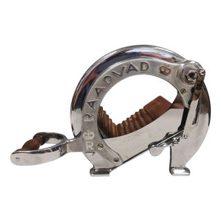 Danish Bread Cutter in Chrome and Mahogany from Raadvad, 1960s For Sale