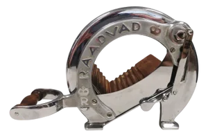 Danish Bread Cutter in Chrome and Mahogany from Raadvad, 1960s