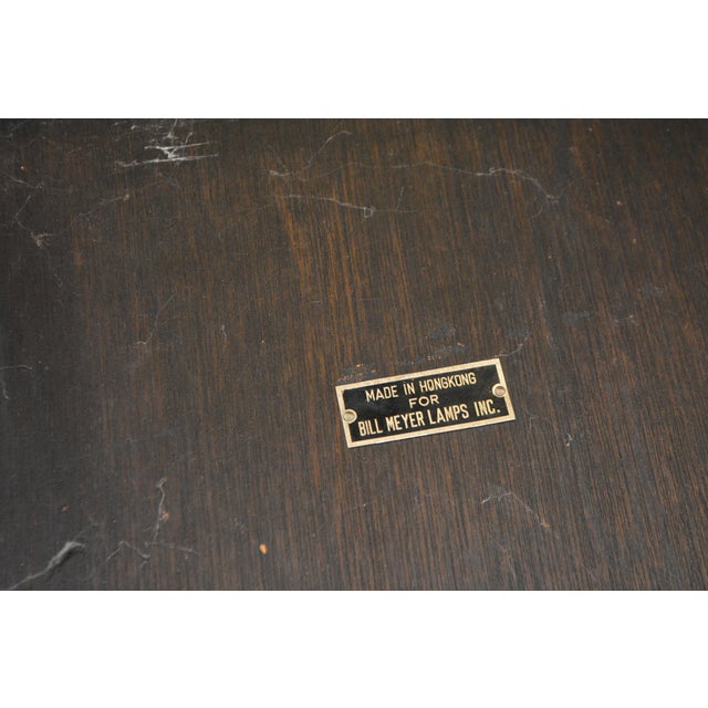 Vintage Bill Meyer Lamps Asian / Chinese Square Low Wood / Black Lacquer Table For Sale - Image 11 of 11