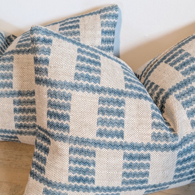 Fermoie Cove Lumbars in Blue - Pair For Sale In Greensboro - Image 6 of 6