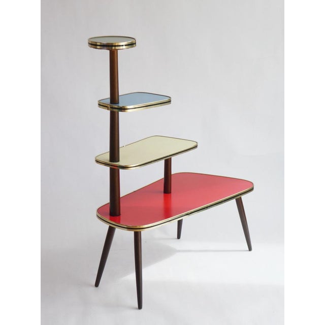 Wood Large Vintage Plant Stand with Four-Tiers, 1960s For Sale - Image 7 of 12