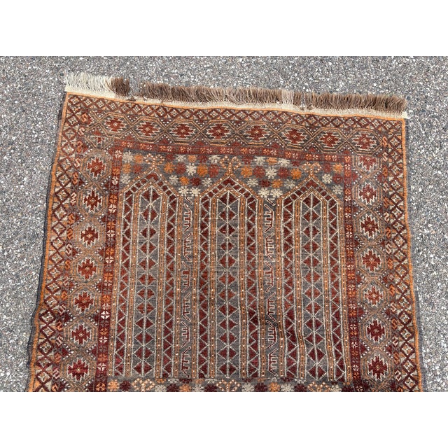 Hand-Woven Turkmen Rug, 1950s For Sale - Image 6 of 13