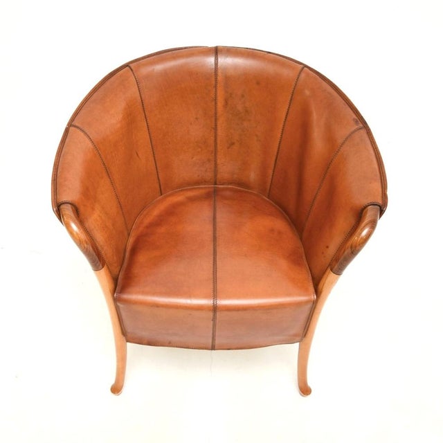 Vintage Italian Leather Armchair from Georgetti Progetti, 1980s For Sale - Image 4 of 14