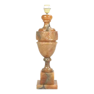 Alabaster Hand-Carved Lamp