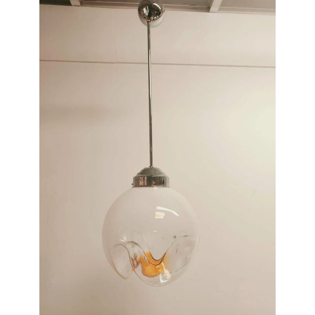 Sphere Suspension with Rod from Mazzega, 1950s For Sale - Image 6 of 10