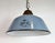 Metal Industrial Grey Enamel and Cast Iron Pendant Light, 1960s For Sale - Image 7 of 18