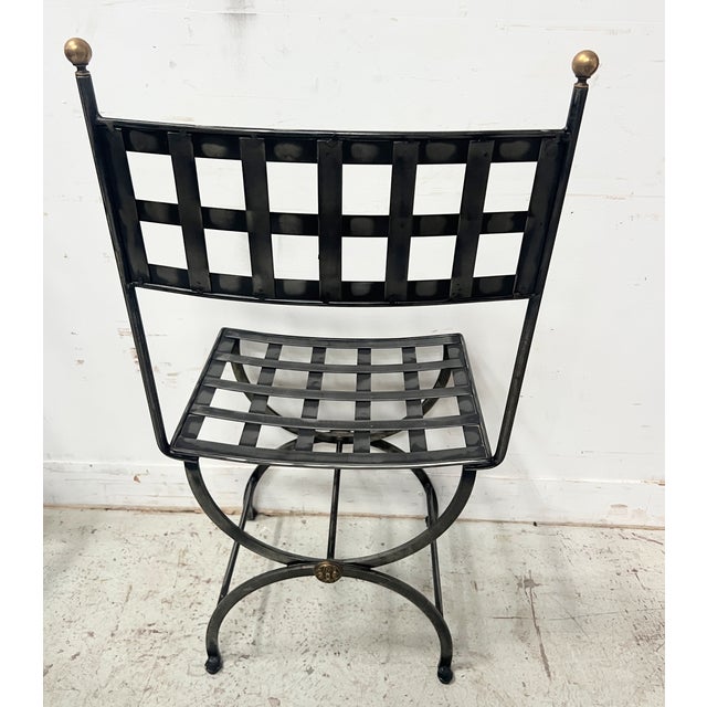 Veranda Chairs in Wrought Iron, Set of 4 For Sale - Image 15 of 16