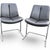 Vintage Pieff Leather and Chrome Dining Chairs by Tim Bates for Harrods, 1970s, Set of 2 For Sale - Image 9 of 10