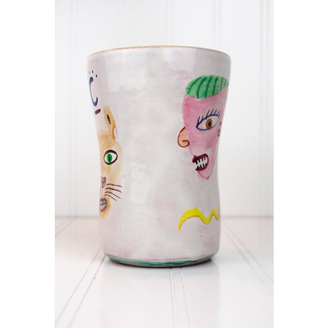 Contemporary Listed Artist Amy Sabrina 1999 Postmodern Pottery Vessel For Sale - Image 3 of 17