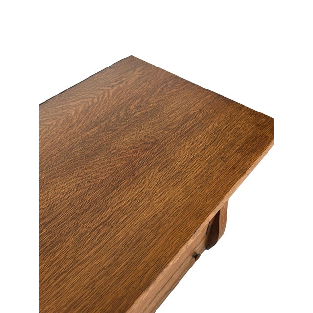 Antique Quarter-Sawn Oak Sideboard For Sale - Image 13 of 18