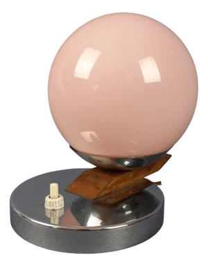 Sphere Table Lamp in Pink Murano Glass, 1950s