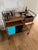 1950s Arthur Umanoff Bar Cart (Black / Teal Doors), Attributed For Sale - Image 4 of 15