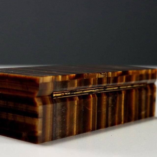 Tiger's Eye Stone Box For Sale - Image 6 of 8