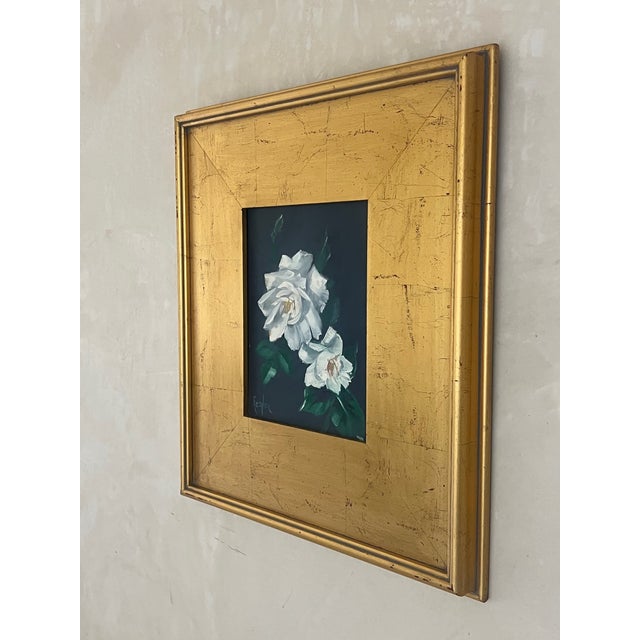 Vintage Framed & Signed Floral Still Life Painting For Sale In San Francisco - Image 6 of 12