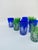 Ten Saint Louis Crystal Tumblers. 1930s. Set of five green and five blue tumblers, all in very good condition. Features...