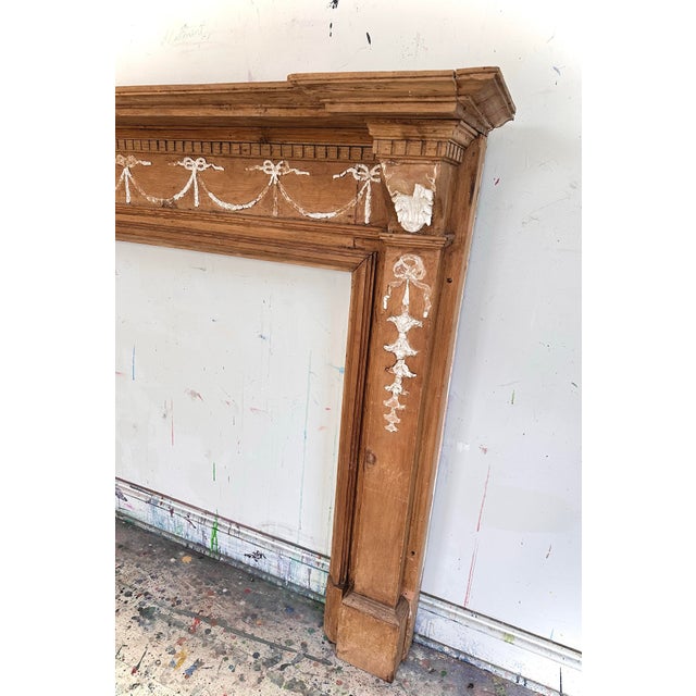 English Pine Mantle in the Adam's Style For Sale - Image 12 of 12