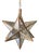 Antique Brass and Glass Star Light, 1970s For Sale