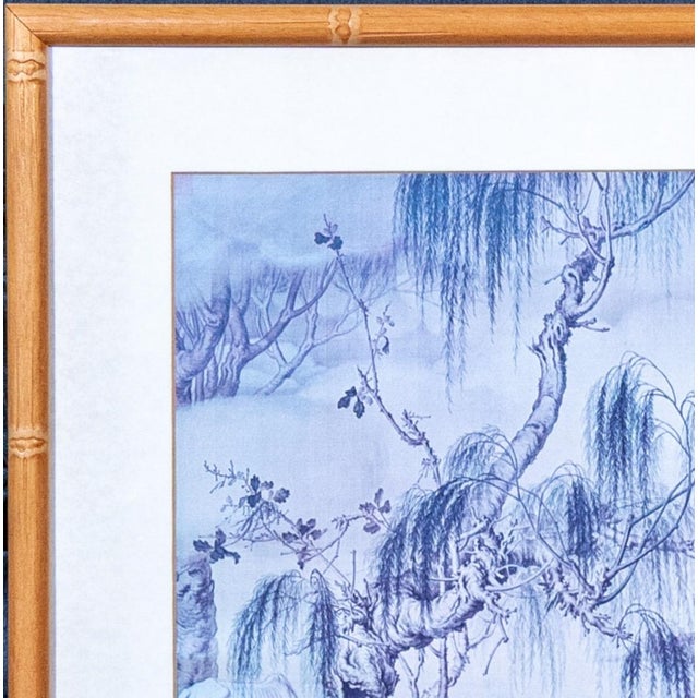 Late 20th Century Late 20th Century Framed Giuseppe Castiglione Eight Horses Chinoiserie Print in Faux Bamboo Frame For Sale - Image 5 of 16
