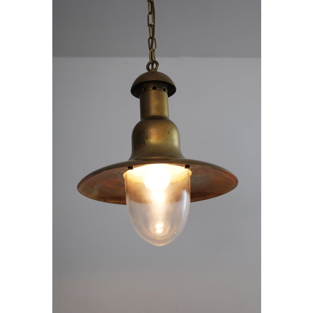 1970s Danish Maritime Brass Pendant Lamp, 1970s For Sale - Image 5 of 12