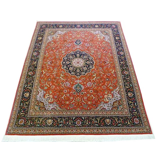 1990s Chinese Rug in Silk, 1990s For Sale - Image 5 of 13