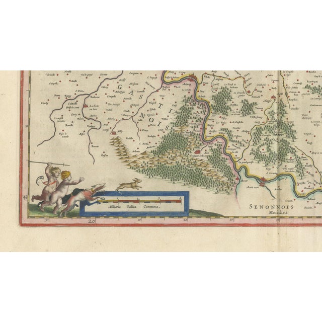 Antique Map of Brie and Champagne Paris Region by Blaeu, France, 1642 For Sale - Image 6 of 11