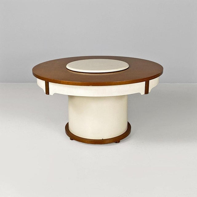 Italian Wood Coffee Table with Bottle Holder, 1960s For Sale - Image 3 of 18