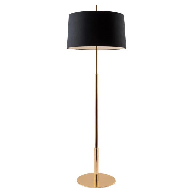 Gold Diana Floor Lamp by Federico Correa For Sale