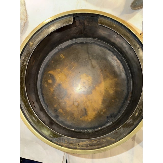 Antique English Ships Clock in Brass Case For Sale - Image 12 of 12
