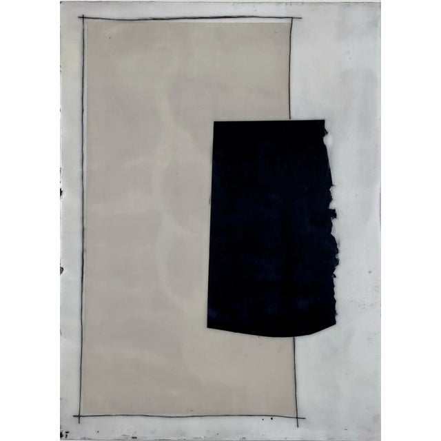 "Velocity" by Gina Cochran Set of 9 Encaustic Collage Installation For Sale - Image 4 of 11