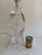 Beautiful vintage lamp with original finials. 16” to top of helix stack 29” to top of finale 7 x 7” base
